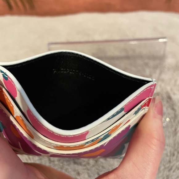 Saint Laurent Floral Print Leather Card Holder, Like new! - Picture 4 of 9